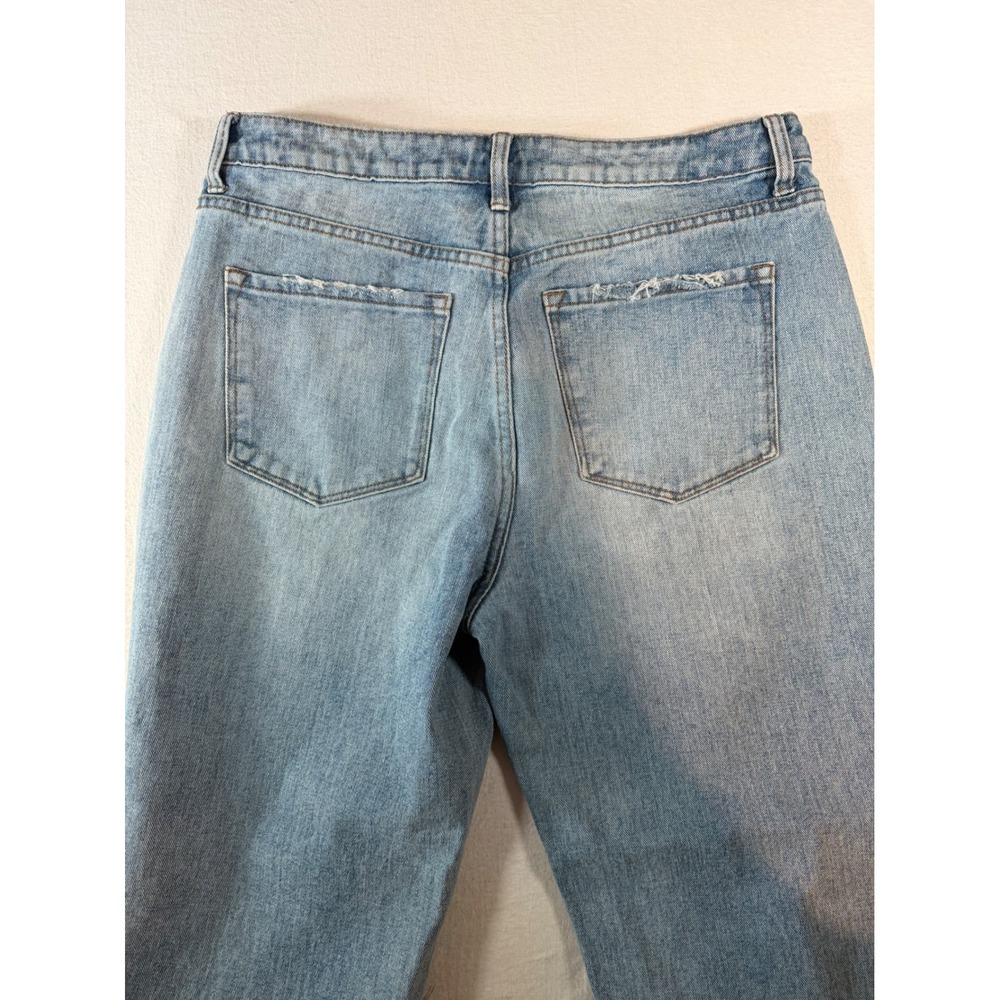 Vervet Los Angeles High Rise Straight Distressed Jeans Light Wash VT1099 Size 32 - Picture 7 of 12